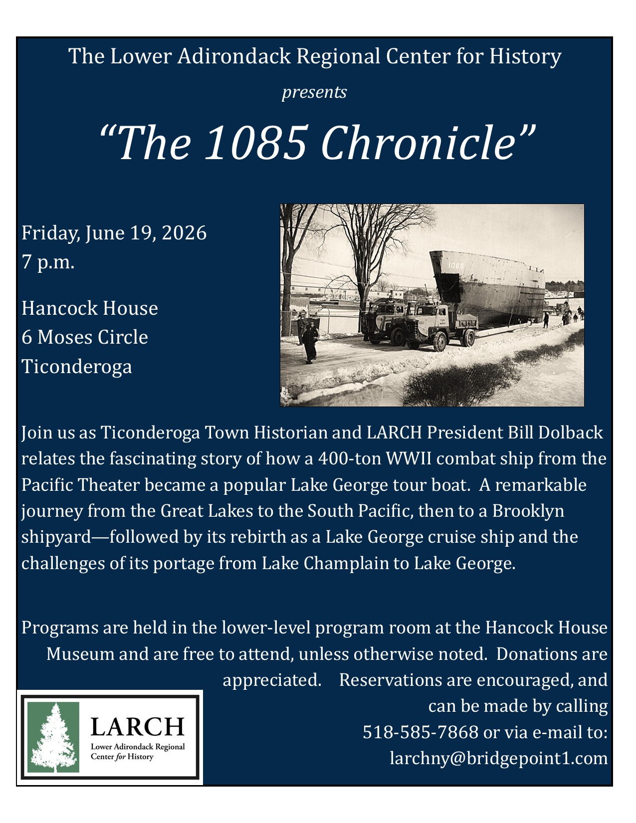 1085 Chronicle Flyer June 2026