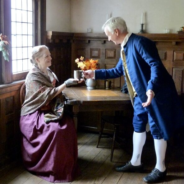 Anne and Ridley with mug